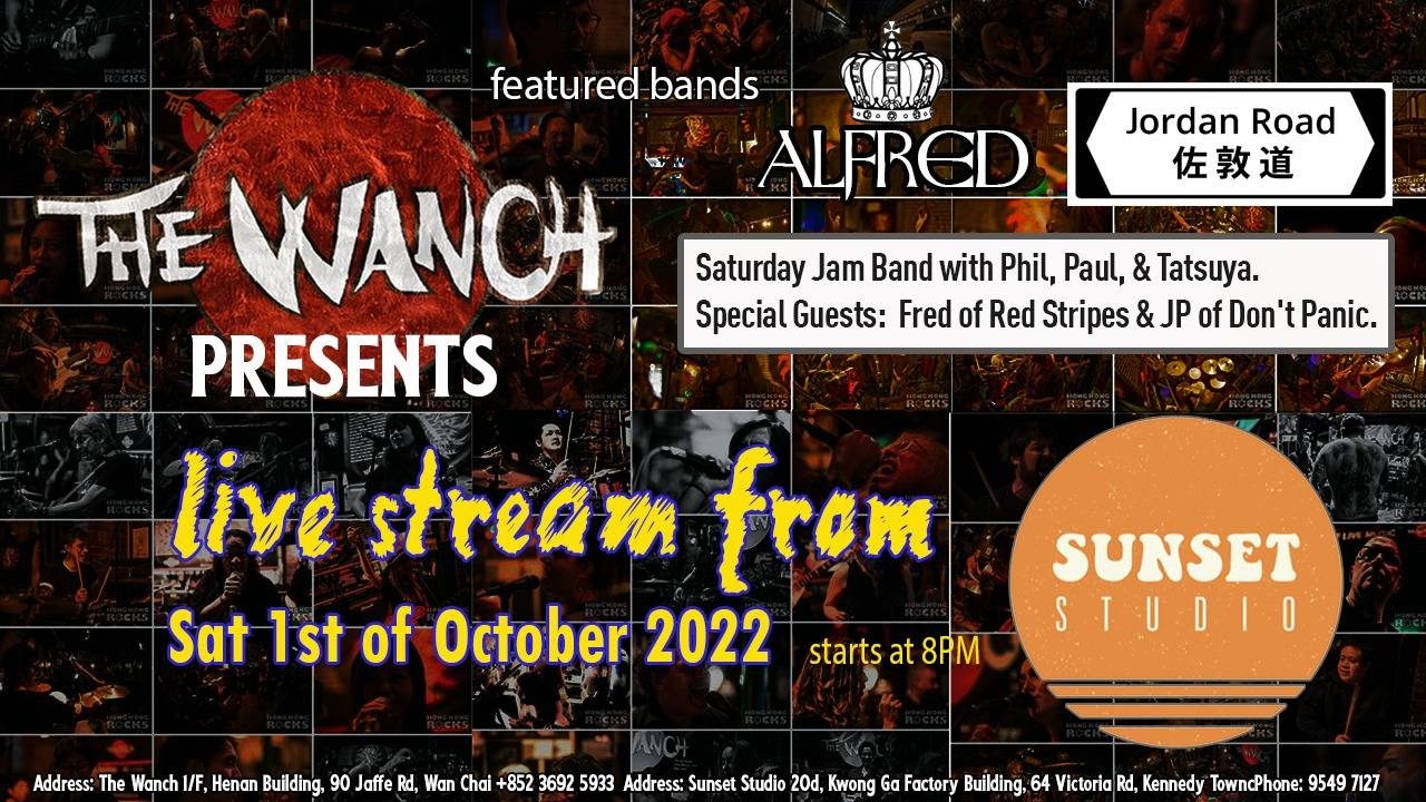 Live Streaming Alfred, Jordan Street, Saturday Jam Band w/ Phil, Paul, & Tatsuya & special guests