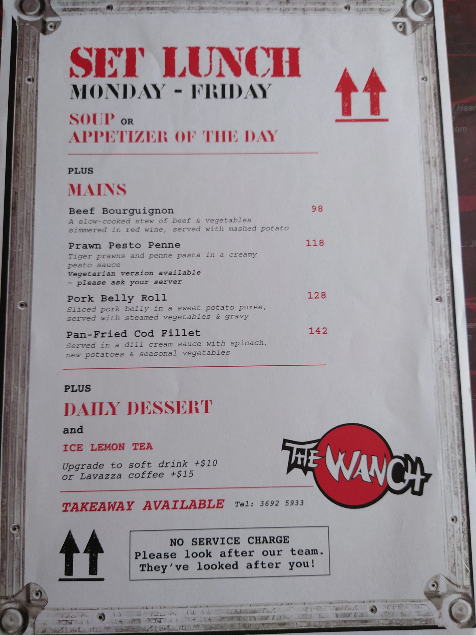 New Week New Lunch Menu