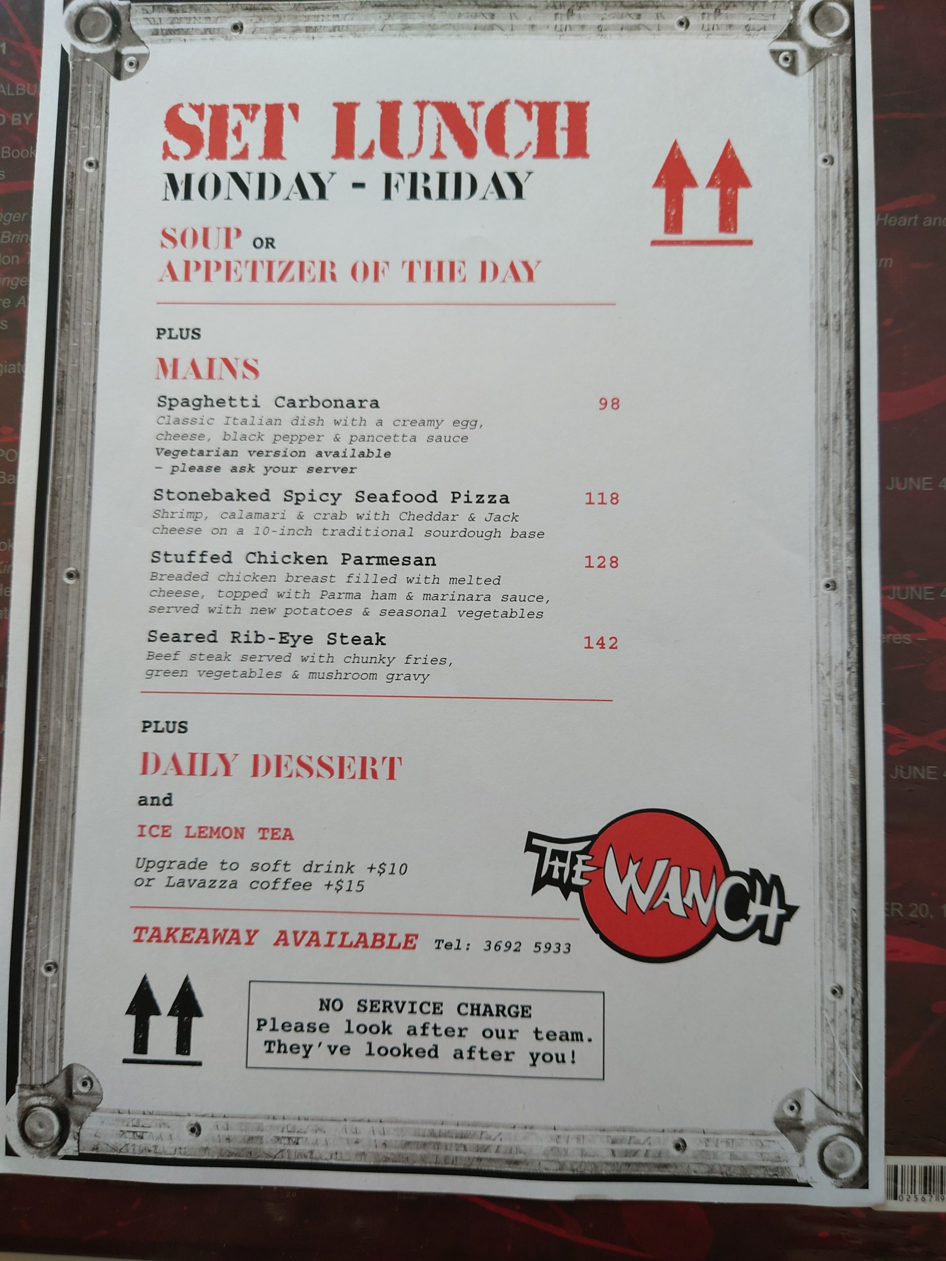 New Week & New Lunch Menu