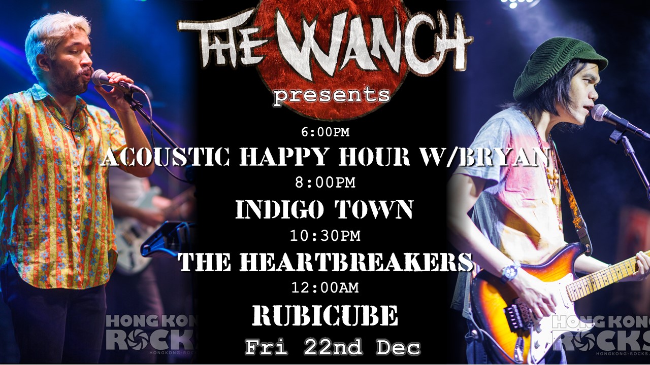 6pm Acoustic Happy Hour Features Bryan 8pm Indigo Town 10:30pm The Heartbreakers 12am Rubicube