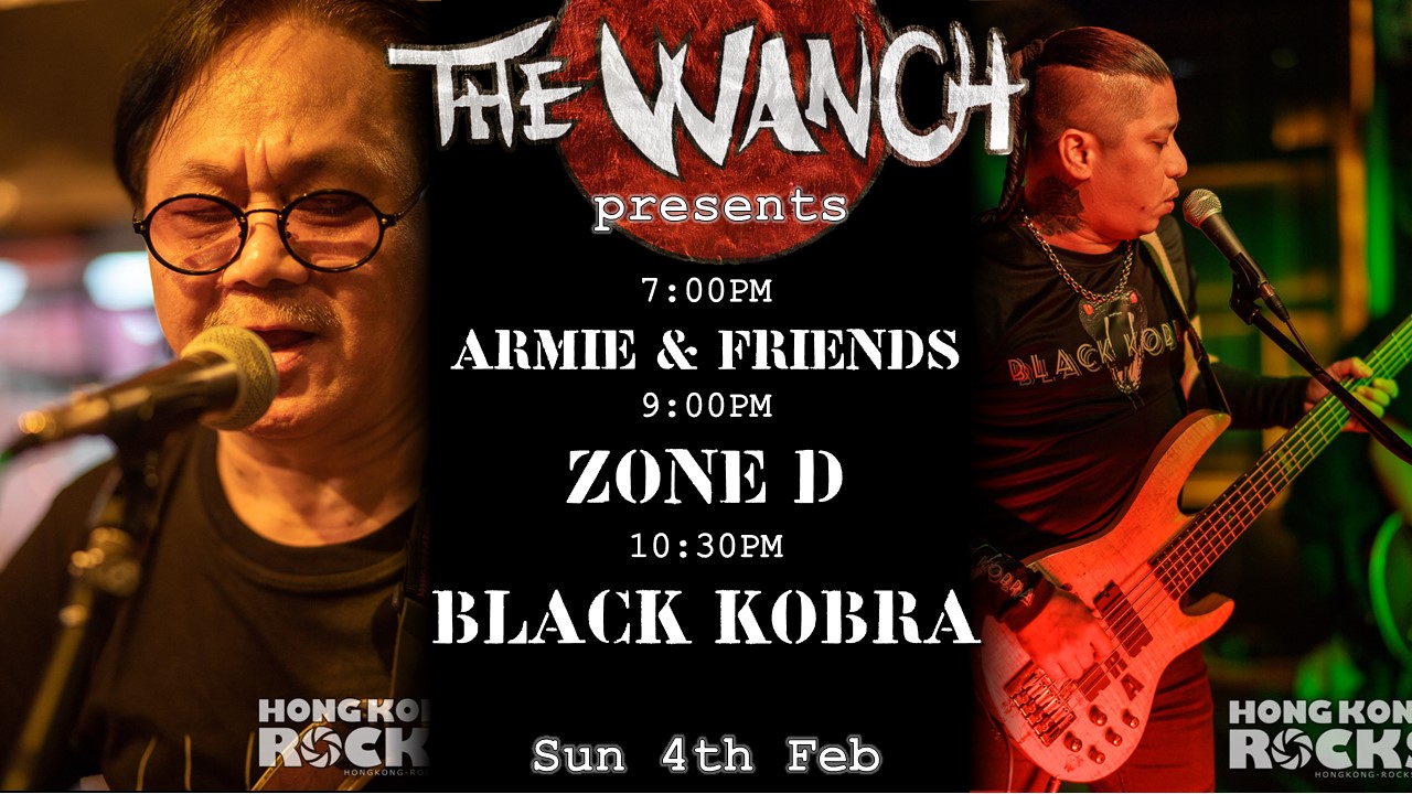 7pm Armie & Friends 9pm Zone D 10:30pm Black Kobra