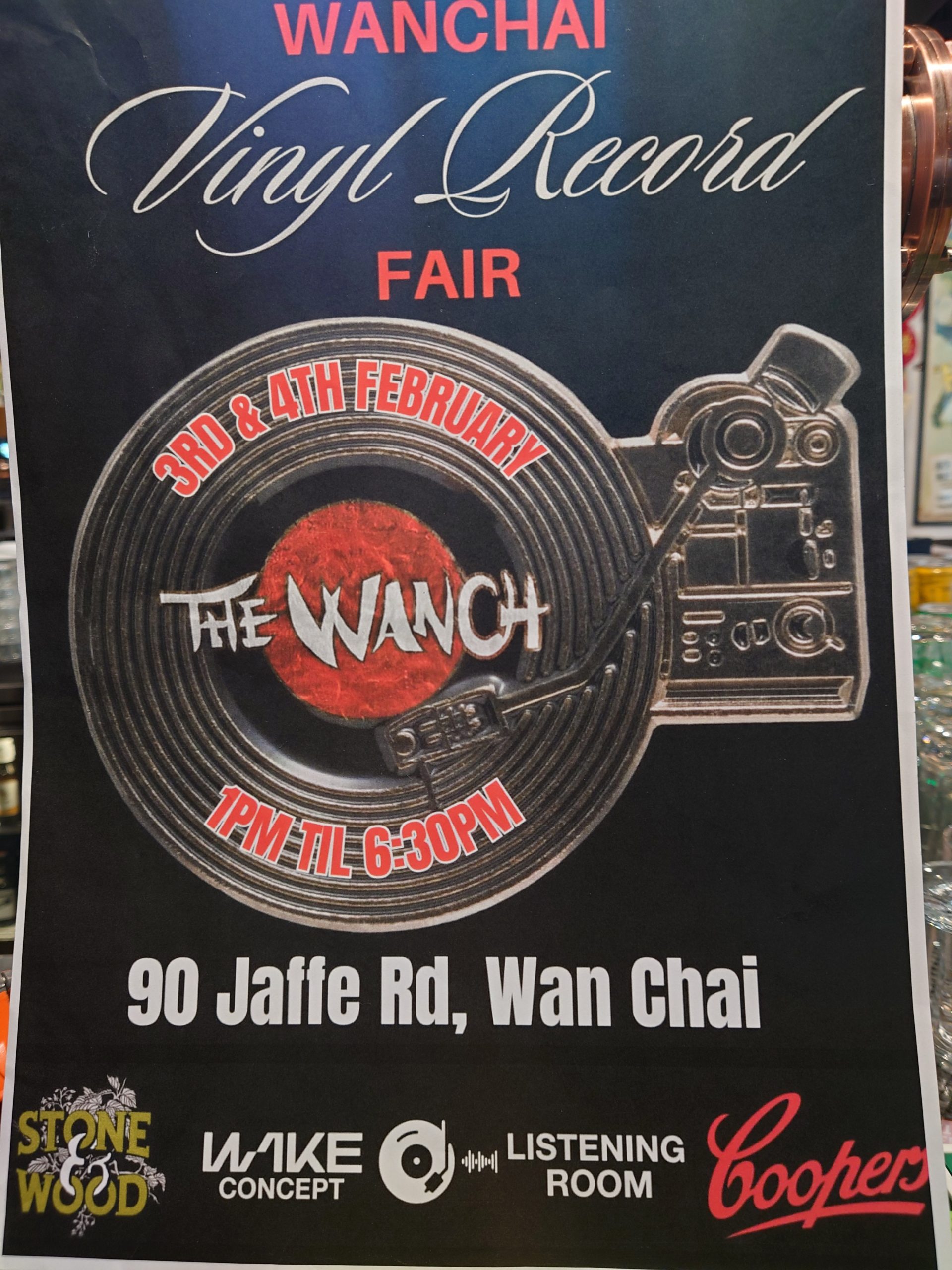 WanChai Vinyl Record Fair Sponsored by Wake Concepts, The Listening Room, Stone & Wood, Coopers Beer, & The Wanch