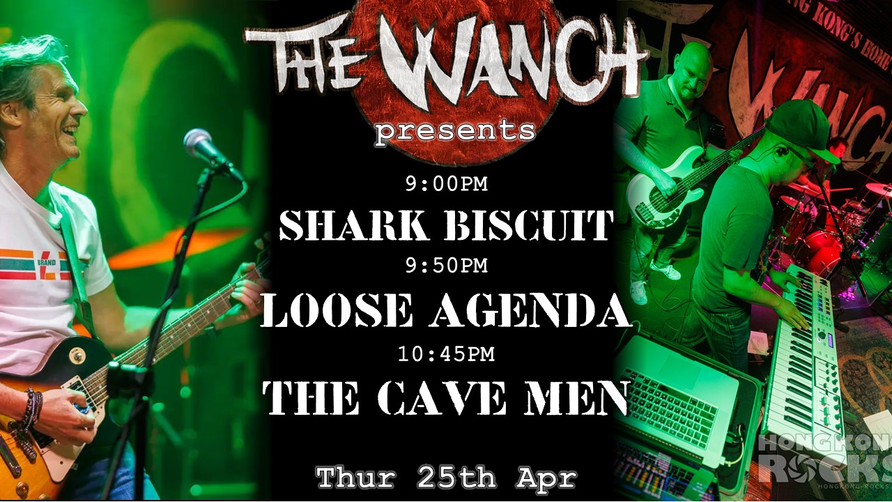 9pm ANZAC Day an Evening of Australian Rock Featuring Shark Biscuit 9:50pm Loose Agenda 10:45pm The Cave Men