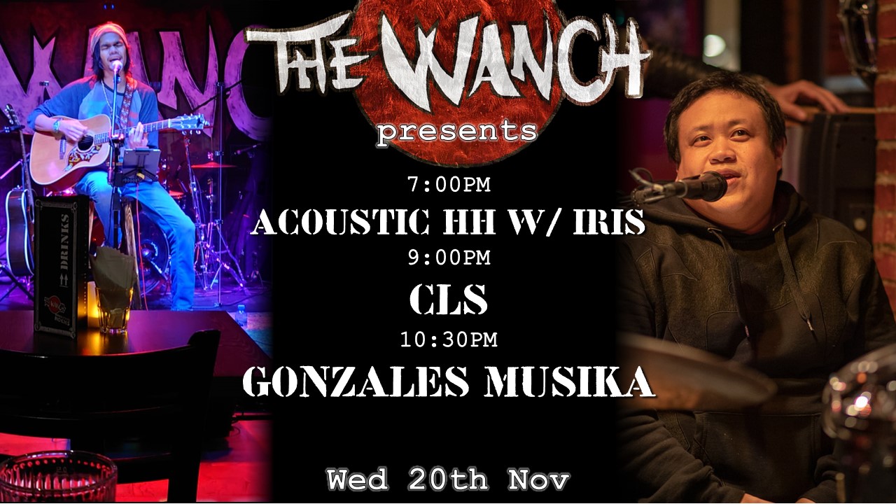 7pm Acoustic Happy Hour Featuring Iris of Rubicube 9pm Jazz Performed by CLS 10:30pm Gonzales Musika