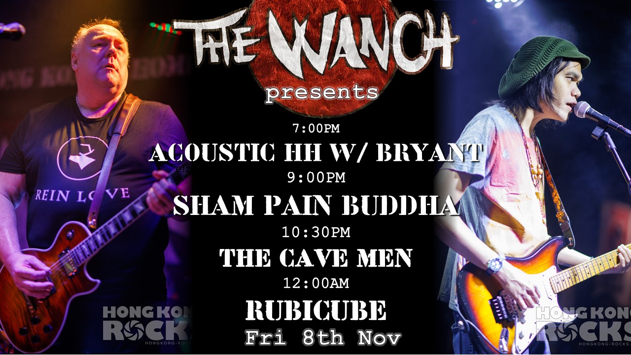 7pm Acoustic Happy Hour Featuring Bryant 9pm Sham Pain Buddha 10:30pm The Cave Men 12am Rubicube