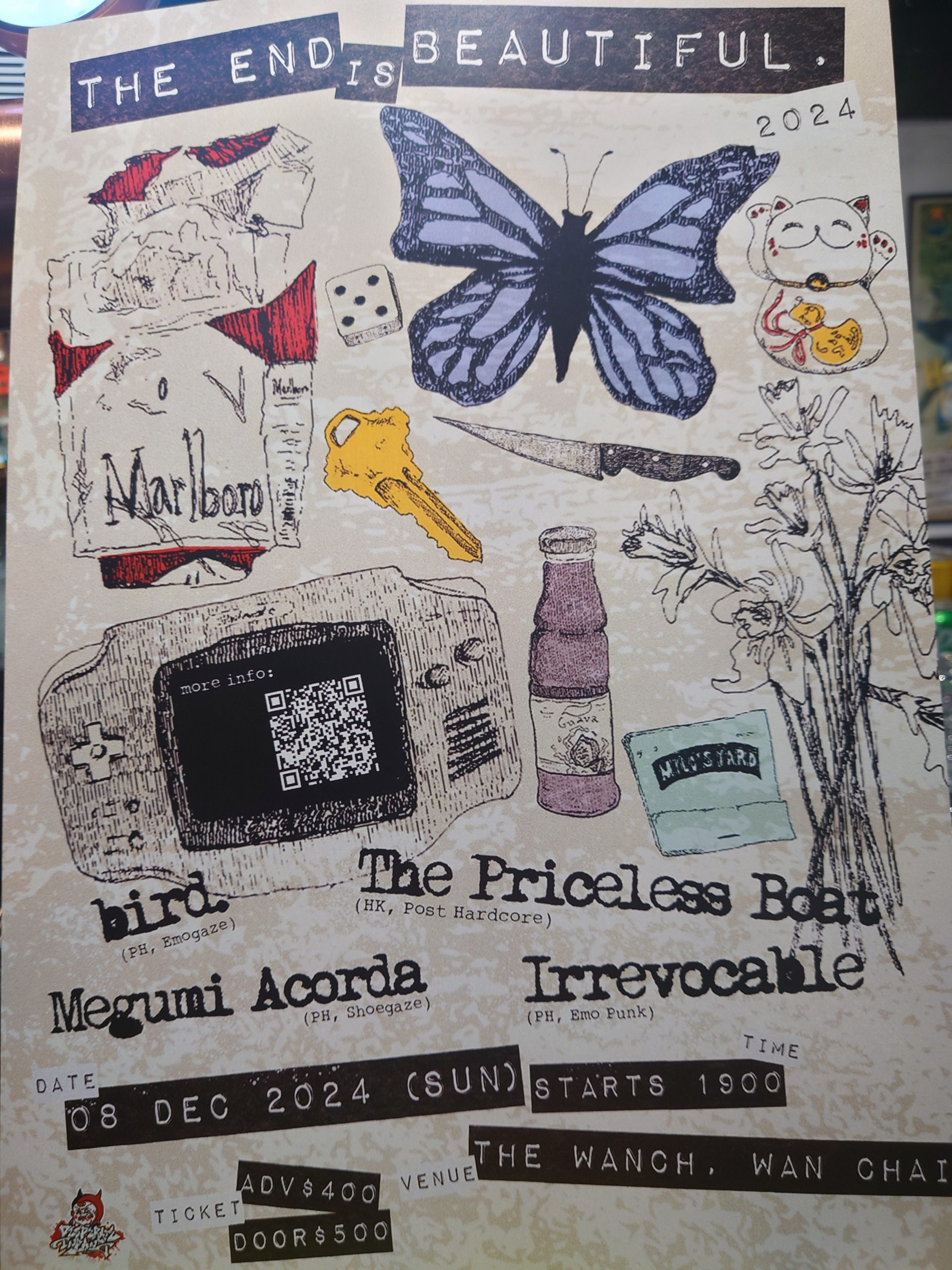 7pm Desperate Infant Records presents The End Is Beautiful Showcase featuring Bird, The Priceless Boat, Megumi Acorda, & Irrevocable