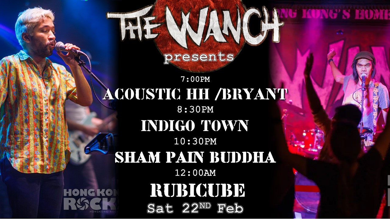 7pm Acoustic Happy Hour Featuring Bryant 8:30pm Indigo Town 10:30pm Sham Pain Buddha 12am Rubicube