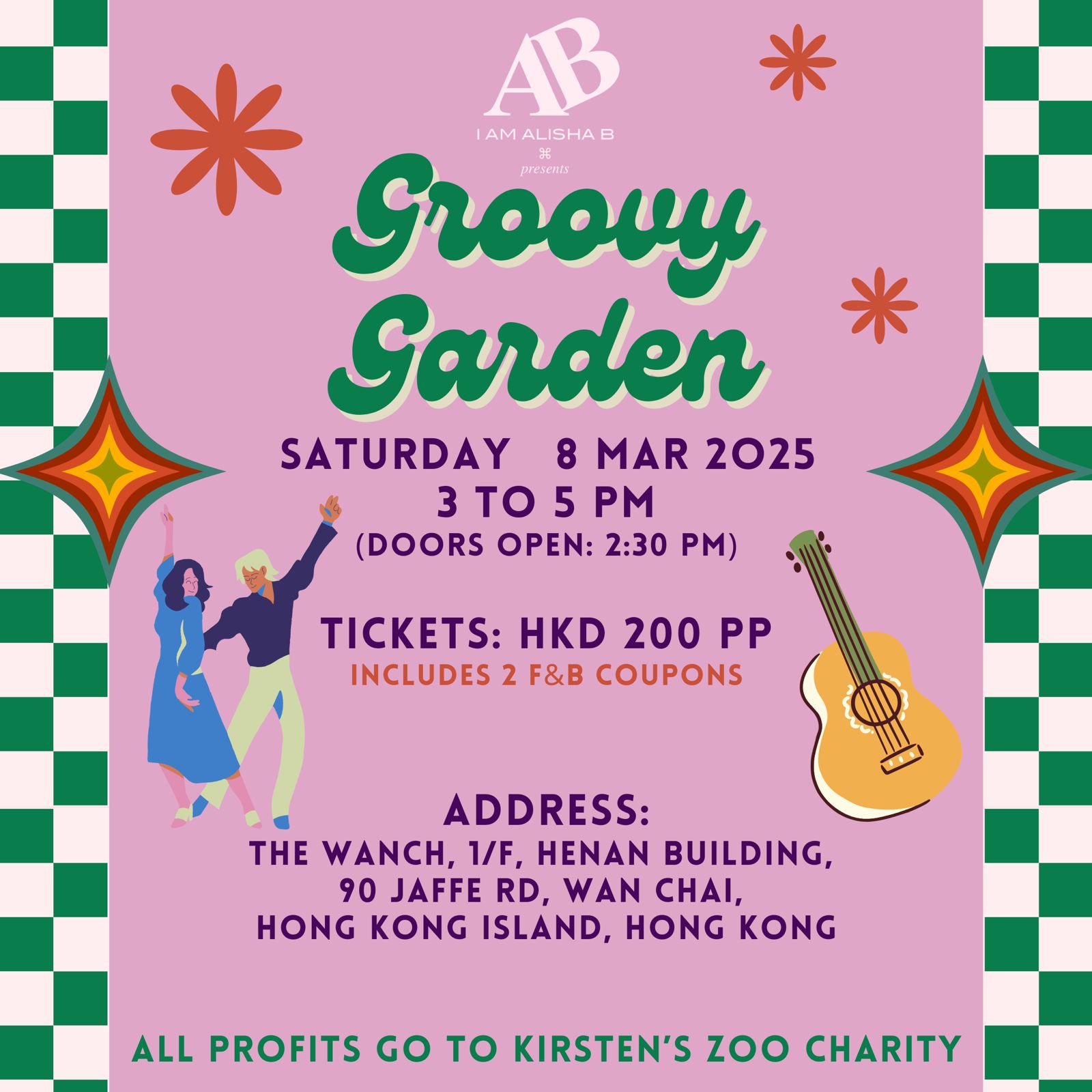 Groovy Garden Dance & Music Show $200 Entry All Profit go to Kirsten’s Zoo Charity