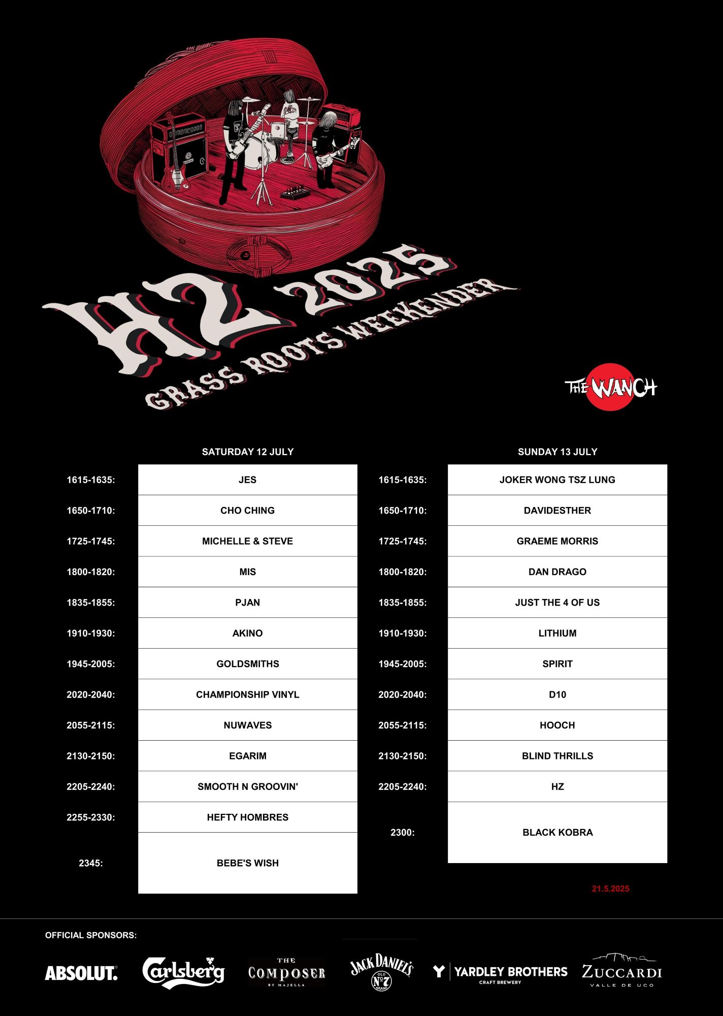 Doors Open 2pm Day 1 H2 Grassroots Festival 13 Bands