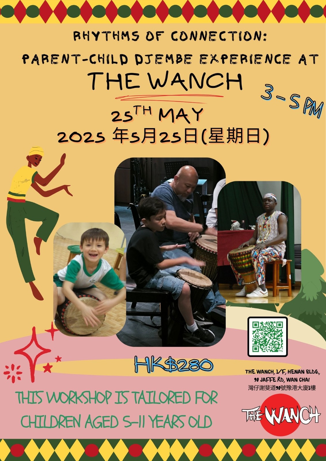 Parent-Child Djembe Experience at The Wanch $280 Participation Fee