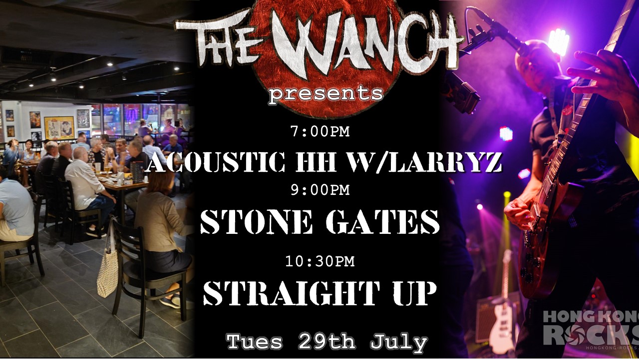 7pm Acoustic Happy Hour Featuring LarryZ 9pm Stone Gates 10:30pm Straight Up