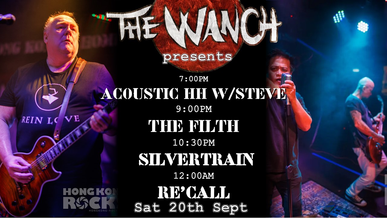 7pm Acoustic Happy Hour Featuring Steve 9pm The Filth (Police Tribute Band) 10:30pm Silvertrain 12am RE’CALL