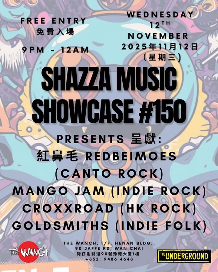 9pm Shazza Music Showcase Featuring Redbeimoes, Mango Jam, Croxxroad, The Goldsmiths