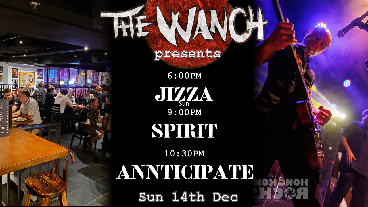 6pm Jizza 9pm Spirit 10:30pm ANNticipate