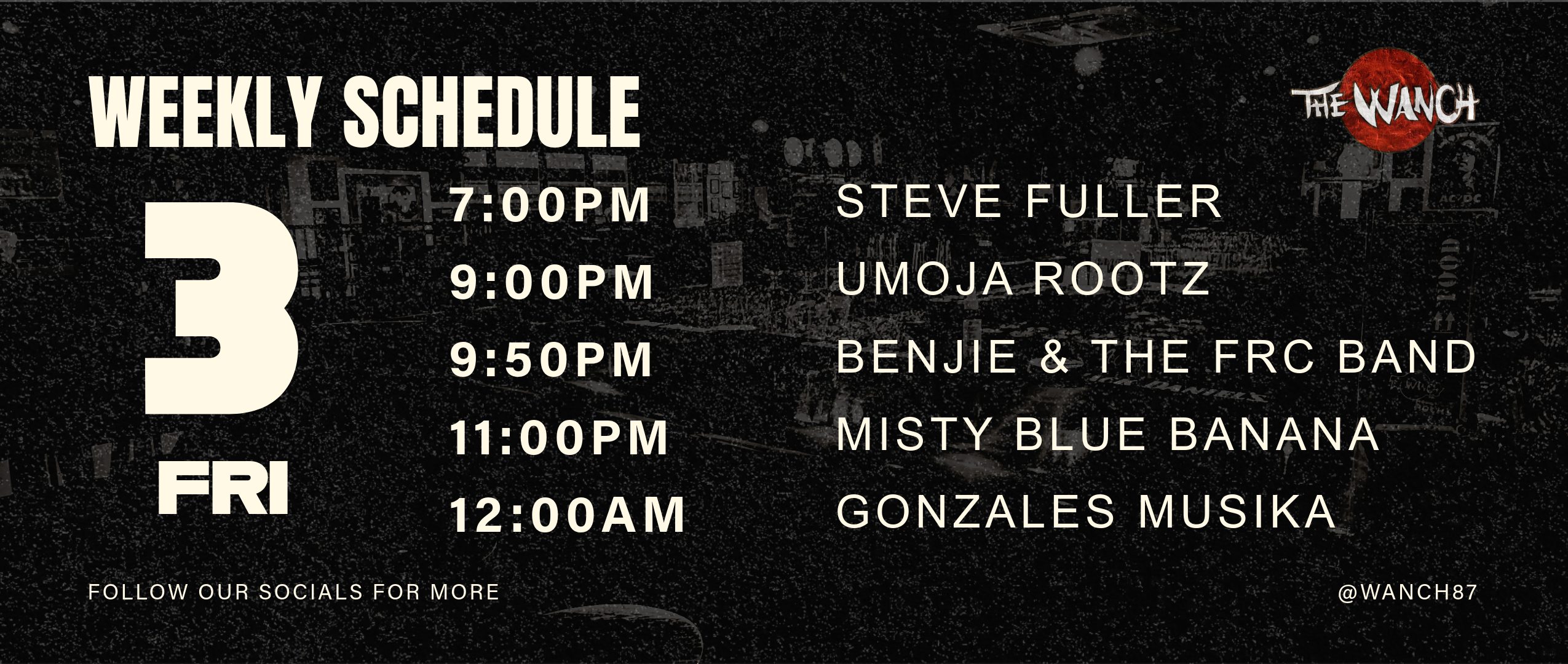 Apr 3rd Line Up
