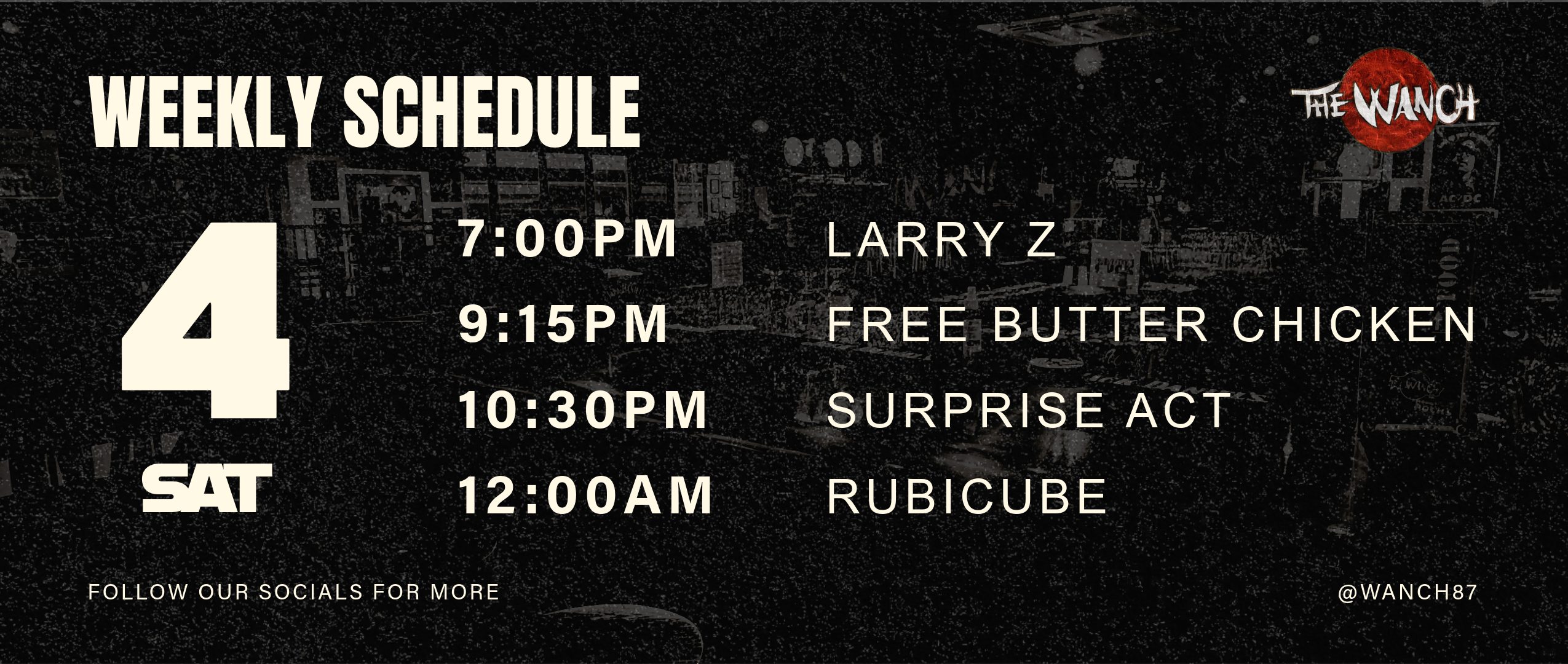Apr 4th Line Up