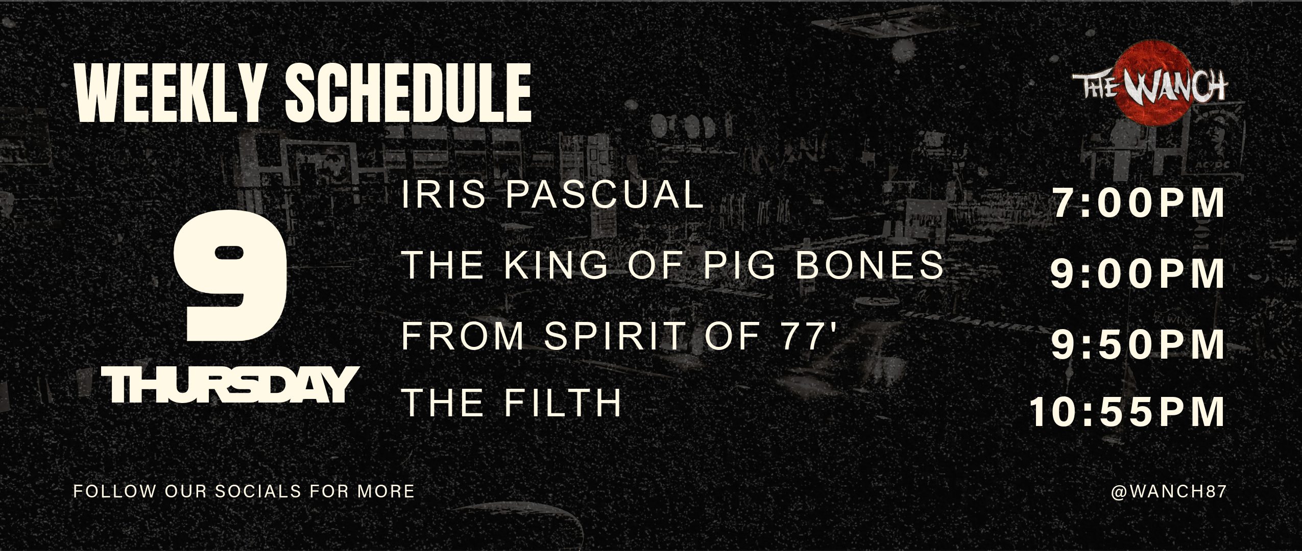 April 9th Line up